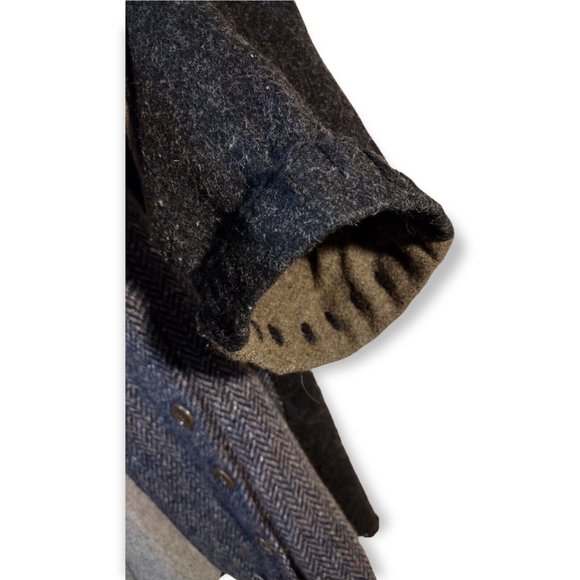 VTG BaabaaZuzu Women's Large Upcycled Wool Jacket Coat Patchwork Made In MI USA - Picture 7 of 9